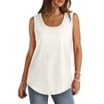 thumbnail image 1 of Wlynlyn Débardeurs pour Femmes Grande Taille Été Sans Manches Col Rond Chemises Fluides Décontractées Tunique Ample Blouses Unies TG, 1 of 7