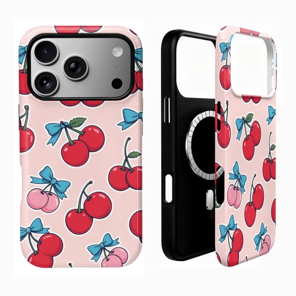 SKLYDDI Cute Aesthetic Cherries Case for iPhone 11, Compatible with MagSafe - 318