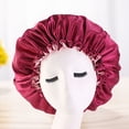 thumbnail image 4 of Neinkie Satin Bonnet Sleep Cap Double Layer Reversible Adjustable Bonnet Cap for Night Sleeping Satin Sleep Cap, 4 of 7