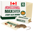 thumbnail image 1 of MAX Catch Pièges à Souris Collants, Planches de Colle Collante, Catchmaster, Pièges à Insectes Collants, Planches de Colle pour Arachides pour le Contrôle des Souris et des Insectes - Lot de 10, 1 of 7