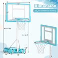 thumbnail image 3 of Gymax Pool Basketball Hoop w/32'' Shatterproof Backboard 3.1-4.1 FT Adjustable Height, 3 of 10