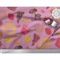 thumbnail image 3 of Pomme Coton Tissu Cambré Champignon, Raisins & Frais Tissus Imprime par Yard 56 Pouces de Large, 3 of 3