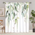 thumbnail image 4 of Innerwin Rideaux Protection UV Draperies Isolées Thermiquement Occultantes Imprimé Floral Rideau de Fenêtre Écoénergétique Imperméable Poche pour Tringle Panneau Moderne Vert Pâle 260x210cm/102.36x82.68 Pouces LxH, 4 of 6