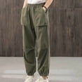 thumbnail image 5 of Timegard Cotton Linen Pants pour Femmes, Taille Élastique, Bas Resserré, Pantalon Court Décontracté d'Été avec Poches, 5 of 5