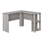 Monarch Specialties Computer Desk, Home Office, Corner, Storage Shelves, 48"l, L Shape, Work, Laptop, Laminate, Grey, Contemporary, Modern