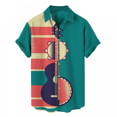 thumbnail image 2 of Men's Button Shirt 2024 Summer Fashion Casual Personality Musical Instrument Digital Short Sleeve-SinKeeU, 2 of 4