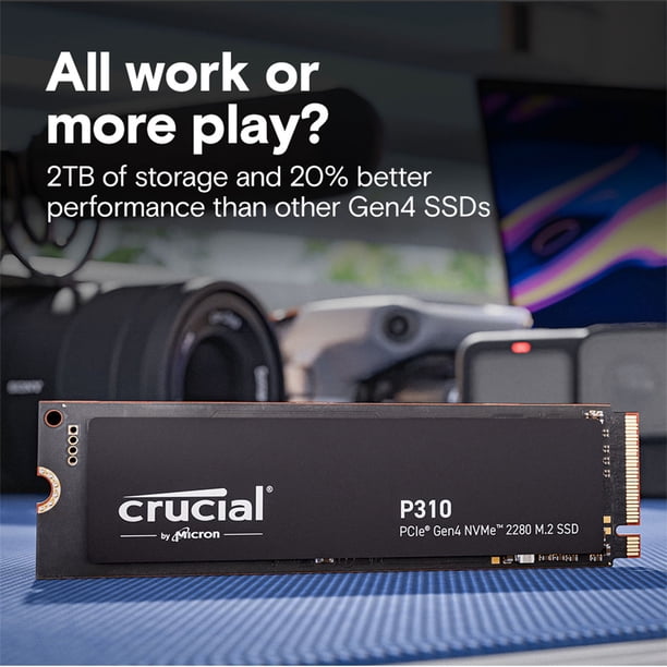 Crucial P310 M.2 2280 2TB PCI-Express 4.0 x4 NVMe 3D NAND Internal
