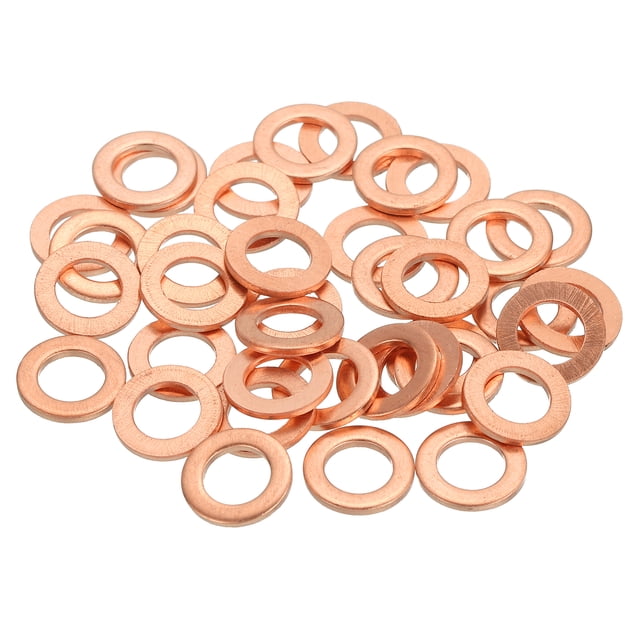 38 Pcs Rondelle Plate, 6mm ID, 10mm OD, 1mm d'Épaisseur pour Boulons Vis Machines