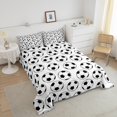 thumbnail image 4 of Erosebridal Cartoon Soccer Comforter Sets Queen Size, Rugby Comforters & Duvets, Modern Football Player Decor, Reversible 3pcs, 4 of 7