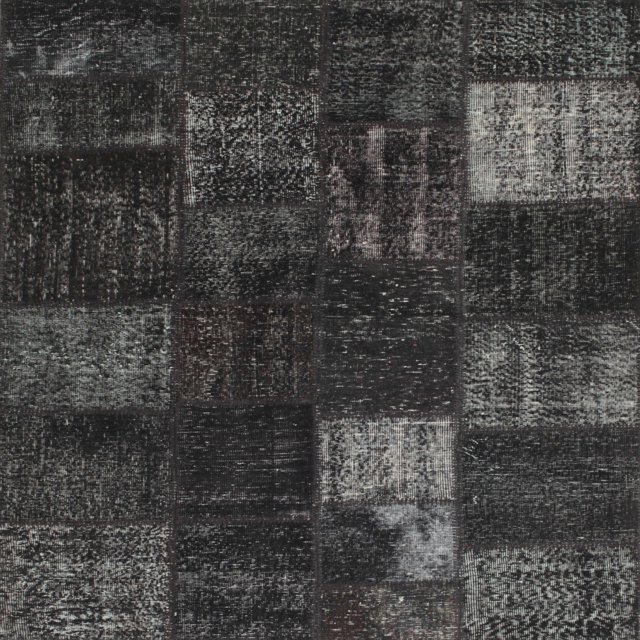Ahgly Company Indoor Square Traditional Charcoal Black Persian Area Rugs, 5' Square