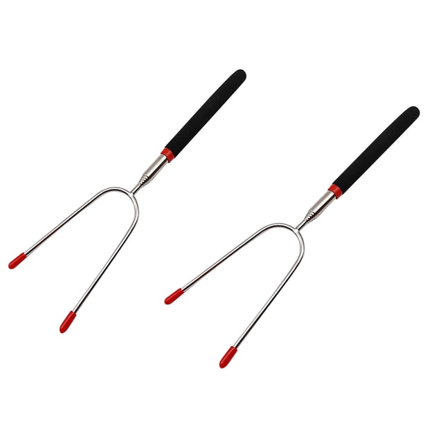 Grill Tools for Outdoor Grill Stainless Steel Retractable Grill fork Practical Tools for The Home Stainless Steel Grill