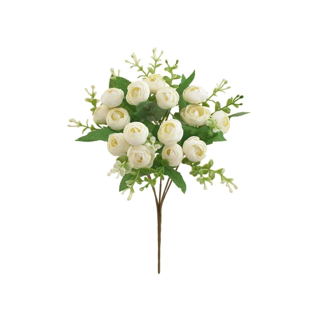 LSLJS Artificial Flowers Simulated Wedding Flowers Lofty Consort's Tea Buds Silk Flower Decorations Reusable Bouquet for Home Party Office Wedding Reunite Reception Table Decoration Artificial Flowers