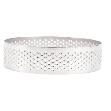 CIMAXIC 1 Pce Moule à Mousse en Acier Inoxydable 8 cm Rond Tartelette Tarte aux Fruits Quiche Moule de Cuisson, 3,15 Pouces X 3,15 Pouces X 0,79 Pouces
