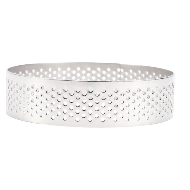MasteelfCA 1 Pce Moule à Mousse en Acier Inoxydable 8 cm Rond Tartelette Tarte Quiche Moule de Cuisson