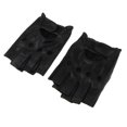 thumbnail image 1 of maskred Fashionable Retro PU Leather Men s Fingerless Driving Cycling Gloves Black Hook Loop XL 5Set, 1 of 6