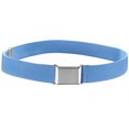 thumbnail image 1 of Kids Elastic Adjustable Strech Belt With Silver Square Buckle - Light Blue, 1 of 4