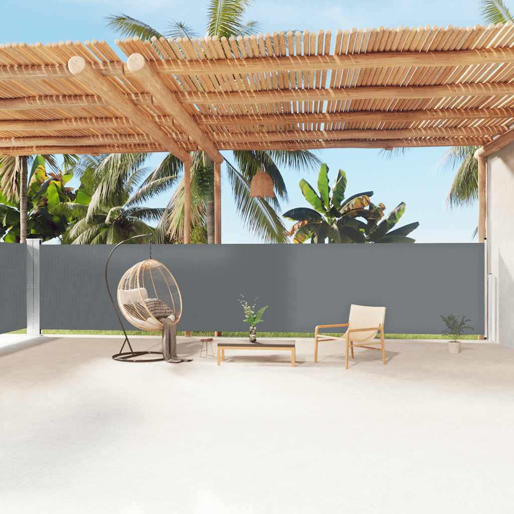 vidaXL Auvent Latéral Rétractable Anthracite 160x1200 cm