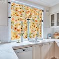 thumbnail image 2 of Watercolor Floral Kitchen Curtains Yellow Window Curtains Valance and Tier Set 36 Inch, Farmhouse Flowers Rod Pocket Short Tier Curtain, Rustic Small Cafe Curtains for Kitchen Decor, 2 of 5