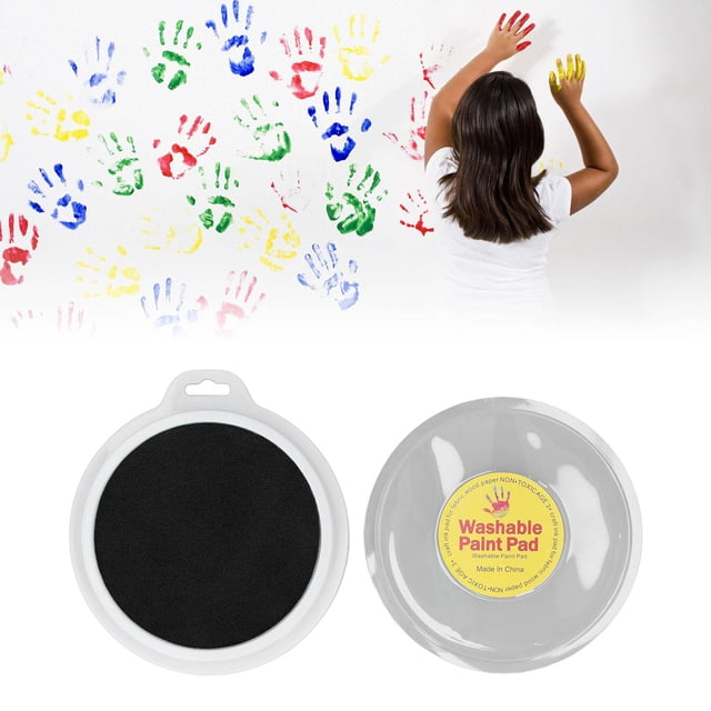 Washable Ink Pad,Kids DIY Graffiti Fingerprint Ink Pad For Rubber Stamps Wood Fabric Scrapbook