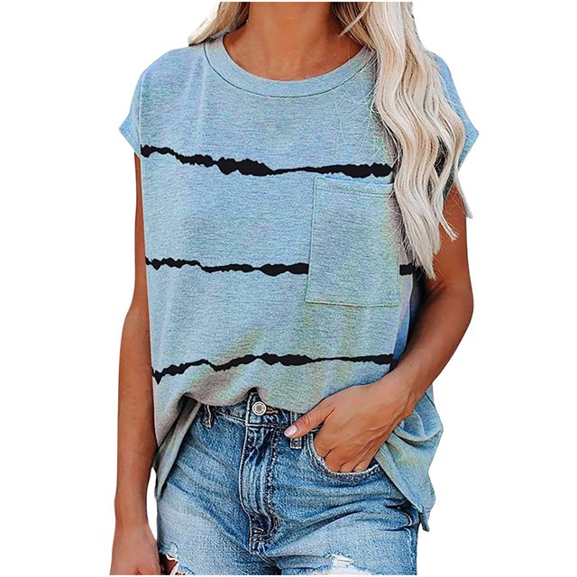 Fridja Chemise à Manches Courtes et Col Rond Décontractée Womens
