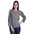 thumbnail image 2 of Moomaya Haut à Manches Longues Imprimé avec Patte de Boutonnage, Col Rond, Tunique d'Été Décontractée pour Femme, 2 of 5