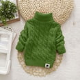 thumbnail image 4 of Birdeem Chandail Tricoté d'Hiver pour Enfants, Couleur Unie, Col Montant, Col Rabattable, Haut à la Mode, Hauts pour Enfants, 4 of 6