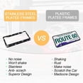 thumbnail image 4 of CHUANK 2PCS Bling Car License Plate Frame  Sparkly Rhinestone Stainless Steel License Plate Cover/Holder  Universal for Most Cars  SUVs  Vehicles with Screw Set  Auto Accessories for Wome, 4 of 14