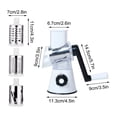 thumbnail image 4 of ICQOVD 3-in-1 Multifunctional Roller Vegetable Cutter Hand Operated Household Shredder Grater Potato, 4 of 8