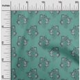 thumbnail image 1 of oneOone Georgette Viscose Fabric Leaves & Floral Block Print Fabric BTY 42 Inch Wide, 1 of 5