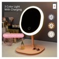 thumbnail image 2 of Makeup Mirror LED Vanity Mirrors Three Lights Cosmetic Miroir With Touch Stand Mirror Adjustable Lighted Make Up Desk Mirrors ,Widely Use, 2 of 7