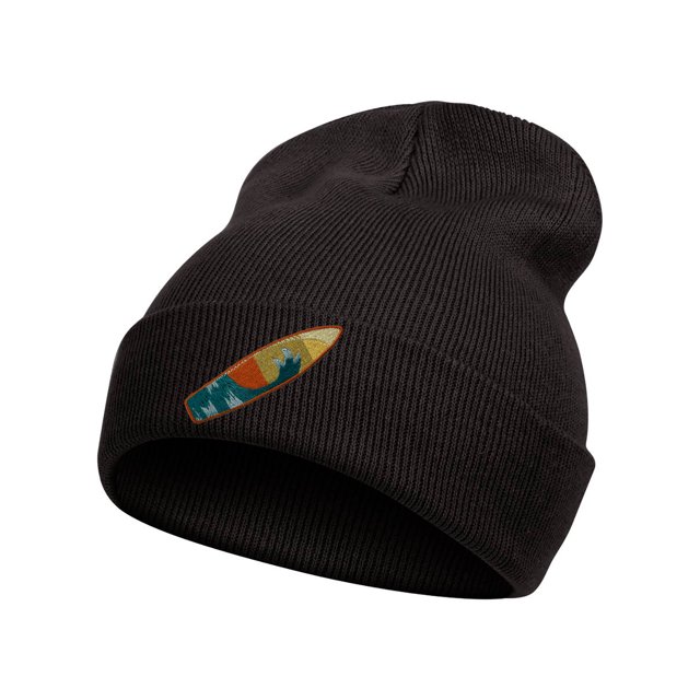 Gravity Threads Tuque à Revers avec Écusson pour Planche de Surf à Vagues d'Été - Noir
