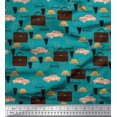 thumbnail image 1 of Soimoi Polyester Crepe Fabric Hat,Car & Suitcase Travel Decor Fabric Printed Yard 52 Inch Wide, 1 of 3