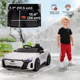 thumbnail image 3 of Aosom Voiture Électrique pour Enfants 12V 3,1 Mi/h avec Télécommande, Suspension, Blanc, 3 of 9