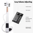 thumbnail image 3 of Yescom 4/4 Electric Violin Full Size Wood Silent Fiddle Musical Instrument Fittings Headphone White, 3 of 11