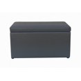 thumbnail image 1 of MAINSTAYS Grey Faux Leather Hinged  Storage Ottoman, 1 of 4