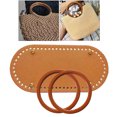 thumbnail image 4 of Ensemble de Poignées de Base en Cuir pour Sac de Crochet Tricotage DIY avec Trous, 4 of 8