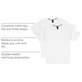 thumbnail image 4 of Hanes T-Shirt à Col Rond à Manches Courtes X-Temp pour Hommes, Lot de 2, TG, Blanc, 4 of 7