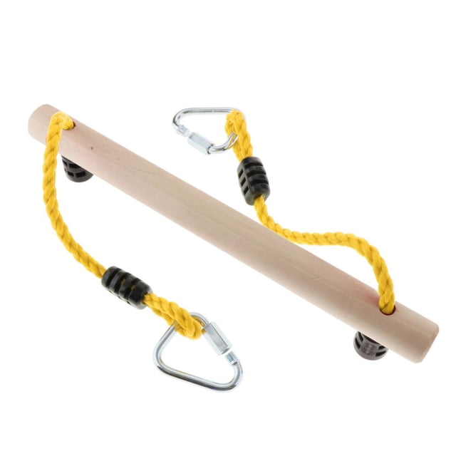 Premium Climbing Rope Rod for Kids Playground Swingset Accessories Equipment - yellow, 40cm