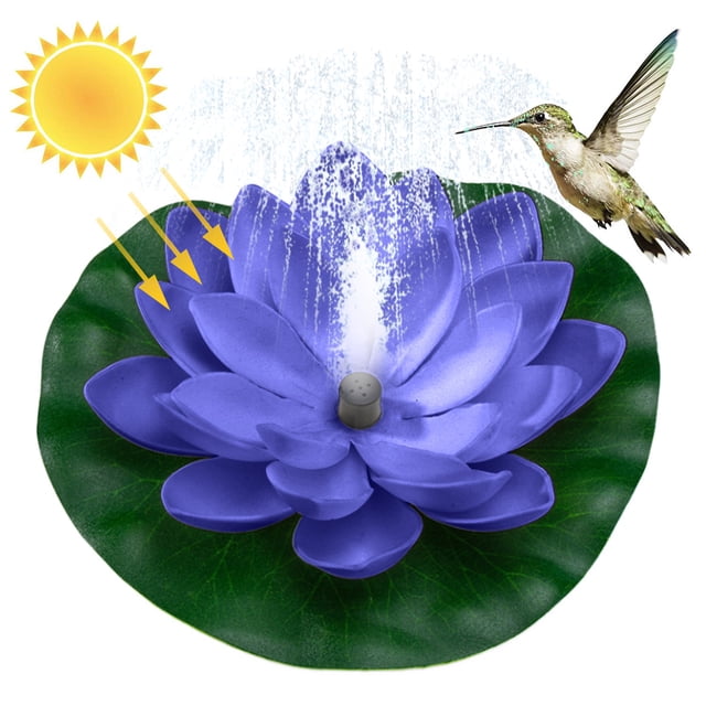 Solar Water Ornament for Garden Swimming Pool Floating Flower for Bird Bath and Fish Tank Enhancing Outdoor Water Features