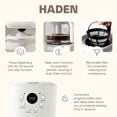 thumbnail image 4 of Haden 12 Cup Coffee Maker with 2 Slice Stainless Steel Bread Toaster, White, 4 of 10