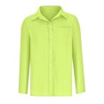 thumbnail image 3 of Timegard Chemises Boutonnées pour Femmes en Coton et Lin, Blouse à Col à Revers, Légère, Automne, Décontractée, Ample, 3 of 5