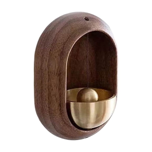 Wind Chimes for Doors and Homes | Wooden Door Chimes for Opening Alerts | Walnut Wood Door Sensor Chime for Bedroom and Kitchen