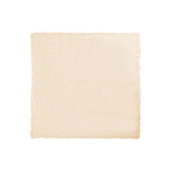 Feltree Ensemble de Serviettes en Coton à Pompons avec Motif Carré Plissé, Napperons de Table Western 42x42 cm, Décor de Salle à Manger Infroissable pour Événements