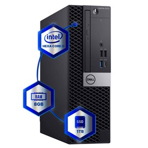 Restauré Dell Optiplex 5070 Ordinateur de bureau hexa Core Intel i5 (3.2GHz) 8GB DDR4 RAM | 1TB SSD État solide 5G-WiFi & Fenêtres Bluetooth 11 Professionnelle PC (Rénové)