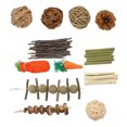 thumbnail image 3 of Hamster Chew Toys Set,Rabbit Toys Teeth Grinding Rabbit Chew Toys Handcraft Rabbit Chews Toys Time-Tested Durability, 3 of 14