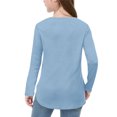 thumbnail image 4 of Plebaso Chemises à Manches Longues pour Filles Col Rond Hauts Décontractés Blouses Amples Unies pour Enfants Printemps Été, 4 of 7