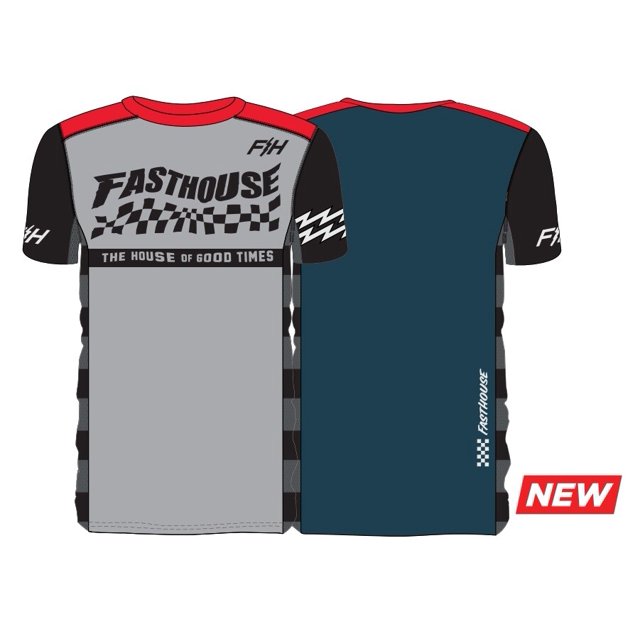FASTHOUSE : JEUNESSE Classique VELOCITY SS Maillot : Argent/indigo : YL