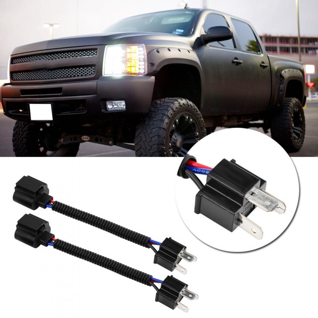 H4 To H13 Connector, Pair Heat Resistant Pigtail Headlights Wire Harness PVC Plastic Plug And Play Anti Aging Replacement For For Car