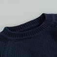 thumbnail image 4 of Baby Girl Boy Knit Pullover Sweater Fall Winter Warm Sweatshirt Tops with Pocket, 4 of 6
