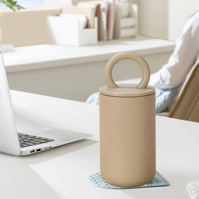 Fwttom Home Decor Ring-Handle Stainless Steel Double-Walled Insulated Mug Cup for Home Office Or Everyday Use Coffee Cup Travel Mug